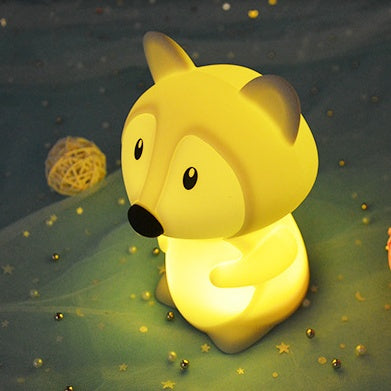 Squishy Silicone Fox LED Night Light - Perfect Gift for Kids and Girls