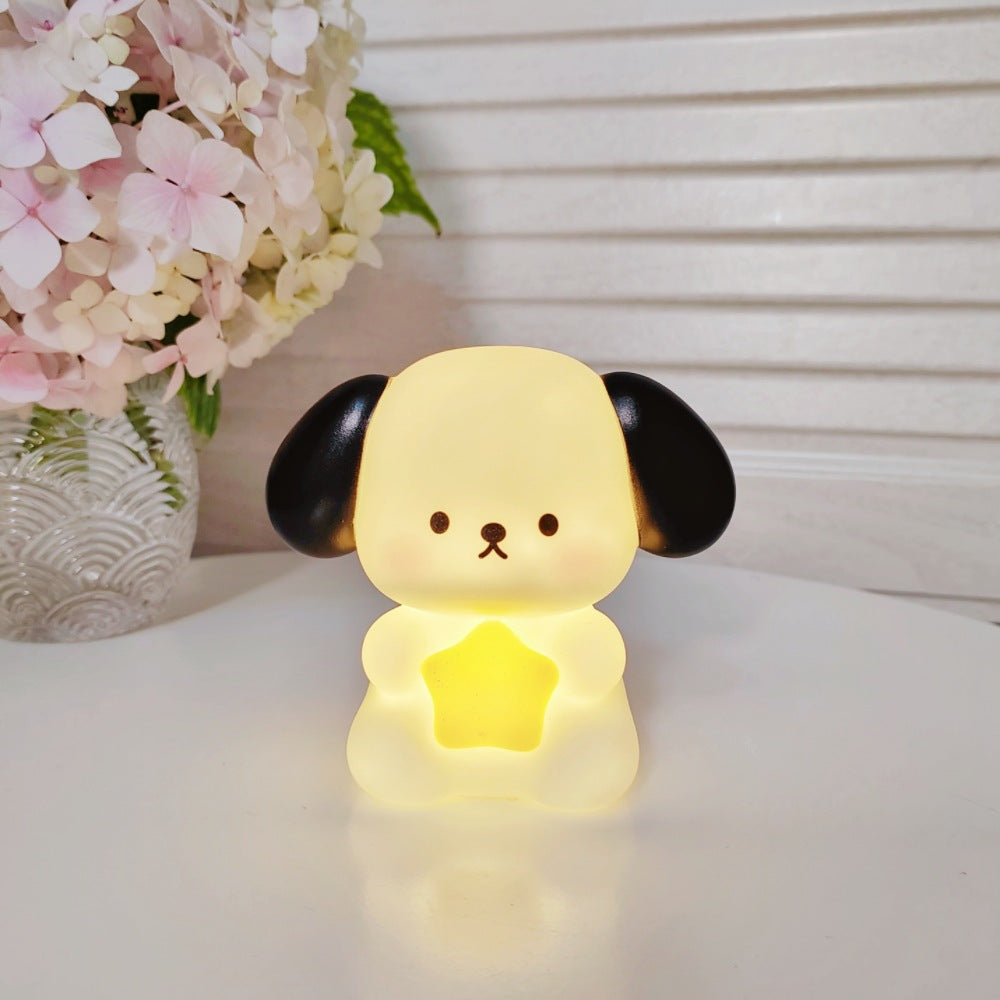 Squishy Silicone Yellow Puppy LED Lamp - Perfect Gift for Kids and Girls