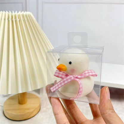 Squishy Silicone Pink Duck Mini LED Lamp - Perfect Gift for Kids and Girls