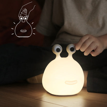 Veilleuse LED en silicone en forme de limace - Cadeau idéal pour les enfants et les filles