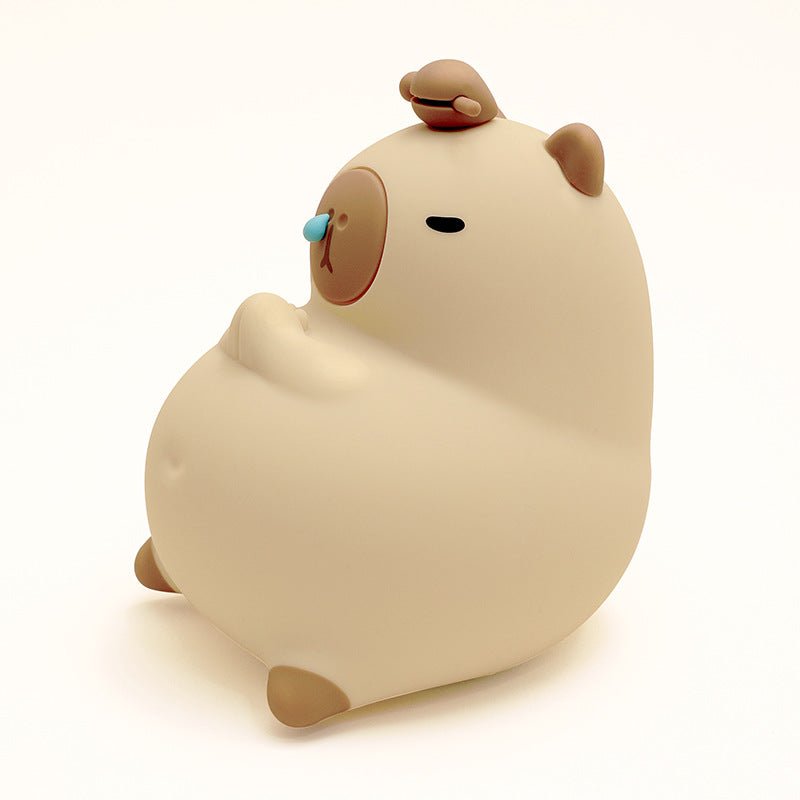 Squishy Silicone Snotty Capybara LED Night Light - Perfect Gift for Kids and Girls