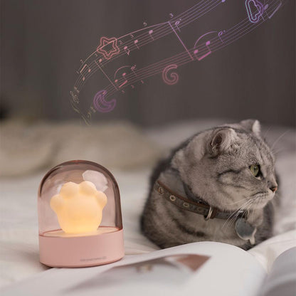 Adorable Cat Paw LED Night Light & Music Box- Perfect Gift for Kids and Girls