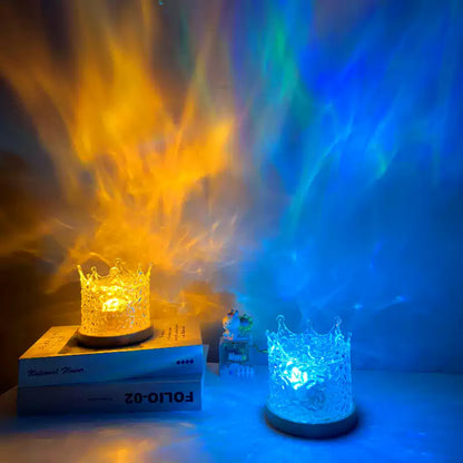 Crown Style Lamp Ocean Wave Projector Atmosphere Light