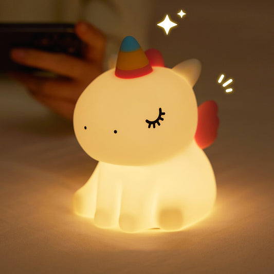 Veilleuse licorne LED Squishy Tap Lamp Meilleur cadeau pour bébé et fille