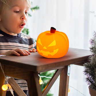 Squishy Silicone Evil Pumpkin LED Night Light - Perfect Gift for Kids and Girls