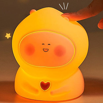 Squishy Silicone Cute Kids LED Tap Control Nightlight Lamp - Perfect Gift for Kids and Girls