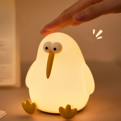 Squishy Silicone Kiwi LED Night Light - Perfect Gift for Kids and Girls