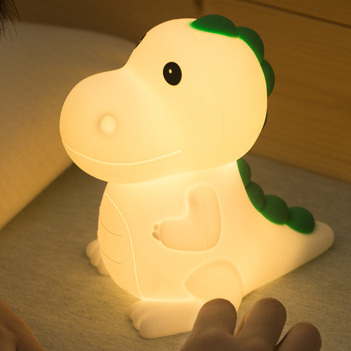 Veilleuse LED en silicone souple en forme de dinosaure - Cadeau idéal pour les enfants et les filles