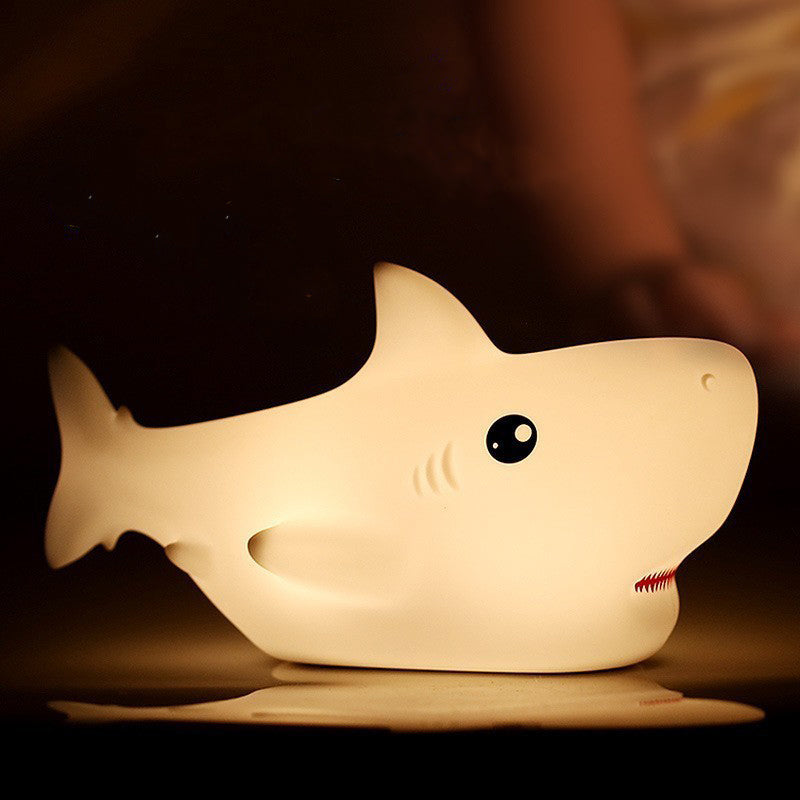 Squishy Silicone Shark LED Night Light - Perfect Gift for Kids and Girls