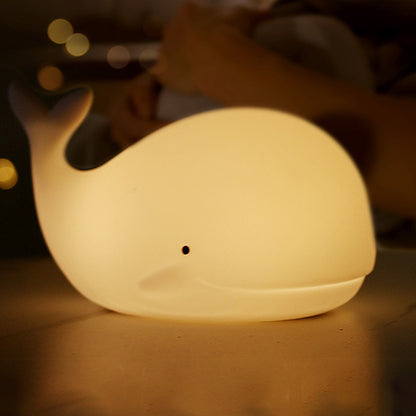 Veilleuse LED en silicone en forme de baleine - Cadeau idéal pour les enfants et les filles