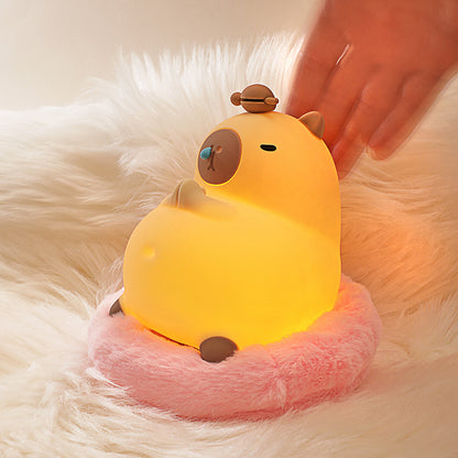 Squishy Silicone Snotty Capybara LED Night Light - Perfect Gift for Kids and Girls