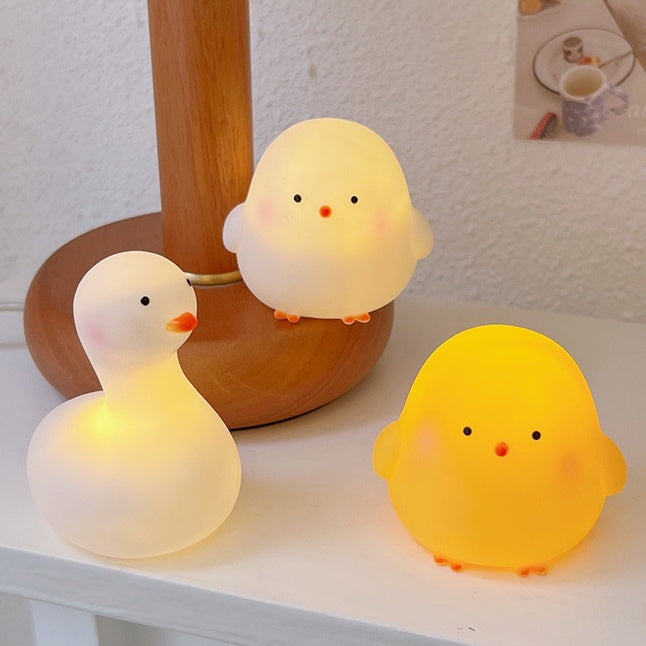 Squishy Silicone Yellow Chicky LED Lamp - Perfect Gift for Kids and Girls