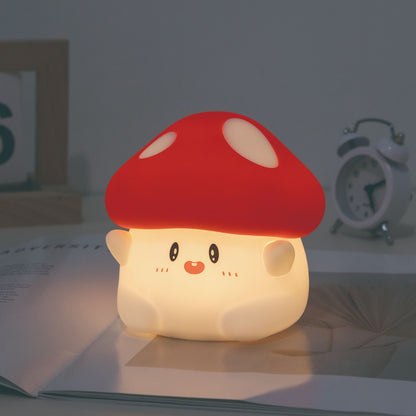 Veilleuse LED en silicone en forme de champignon - Cadeau idéal pour les enfants et les filles