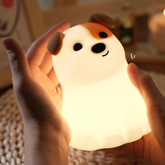 Squishy Silicone Cute Puppy LED Night Light - Perfect Gift for Kids and Girls