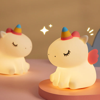 Unicorn Night Light LED Squishy Tap Lamp Best Gift for Baby and Girl