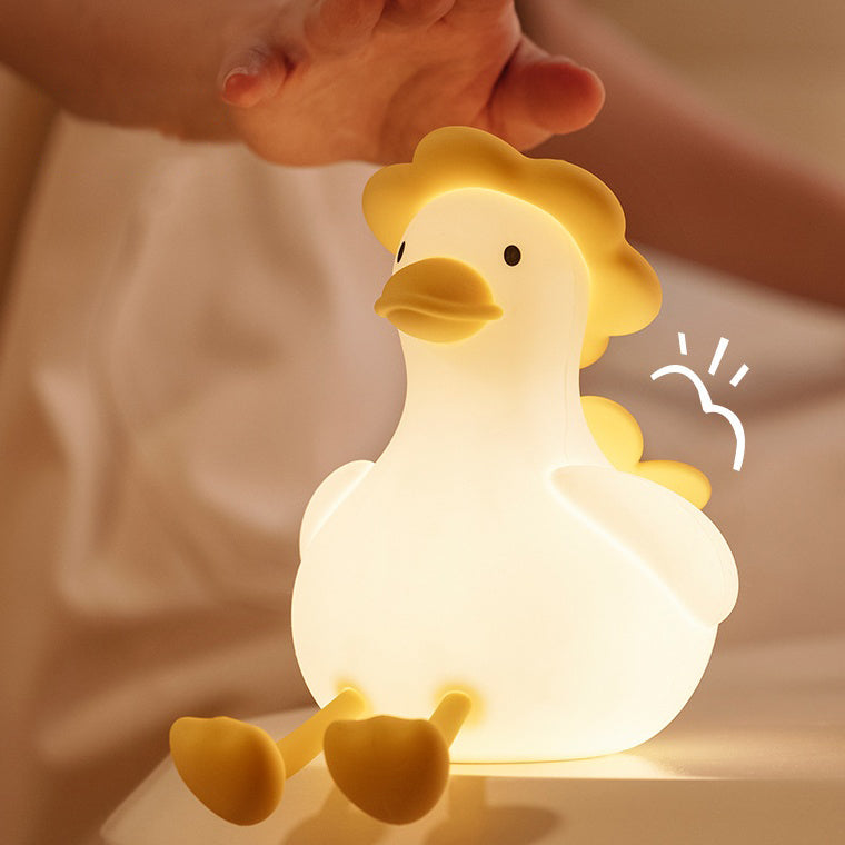 Squishy Silicone Hiking Duck LED Night Light - Cozy Gift for Kids and Girls