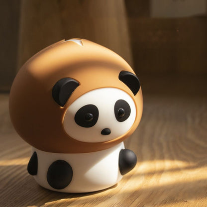 Veilleuse LED en silicone en forme de panda marron - Cadeau idéal pour les enfants et les filles