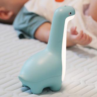 Veilleuse LED en silicone souple en forme de dinosaure à long cou - Cadeau idéal pour les enfants et les filles