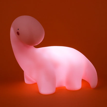 Veilleuse LED en silicone souple en forme de dinosaure à cou tordu - Cadeau idéal pour les enfants et les filles