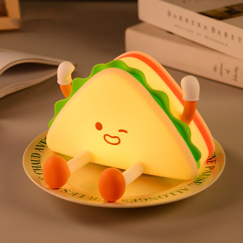 Squishy Silicone Sandwich LED Night Light - Perfect Gift for Kids and Girls