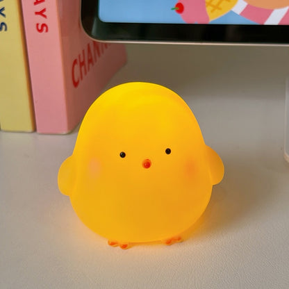 Squishy Silicone Yellow Chicky LED Lamp - Perfect Gift for Kids and Girls