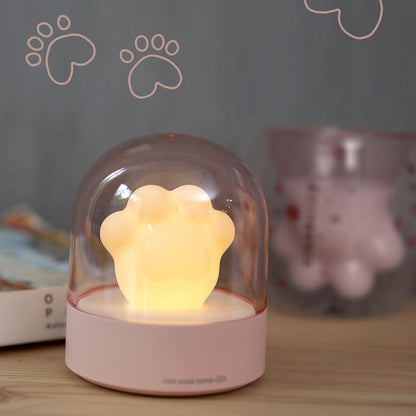 Adorable Cat Paw LED Night Light & Music Box- Perfect Gift for Kids and Girls