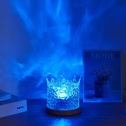 Crown Style Lamp Ocean Wave Projector Atmosphere Light