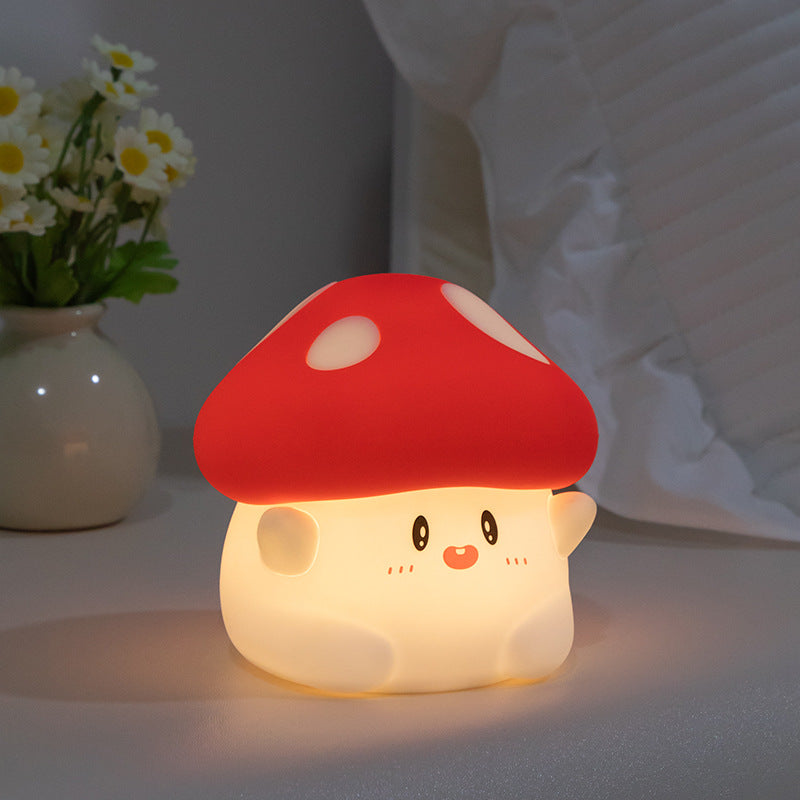 Squishy Silicone Adorable Mushroom LED Night Light - Perfect Gift for Kids and Girls