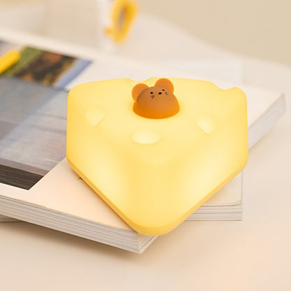 Squishy Silicone Cheese LED Night Light - Perfect Gift for Kids and Girls