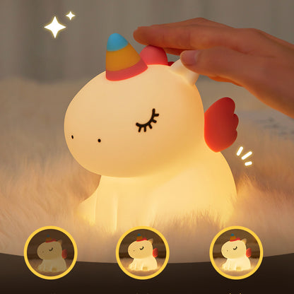 Unicorn Night Light LED Squishy Tap Lamp Best Gift for Baby and Girl