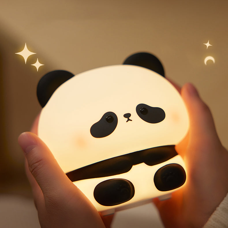 Veilleuse LED panda super adorable en silicone squishy - Cadeau idéal pour les enfants et les filles