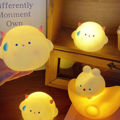 Squishy Silicone Cute Devil LED Lamp - Perfect Gift for Kids and Girls