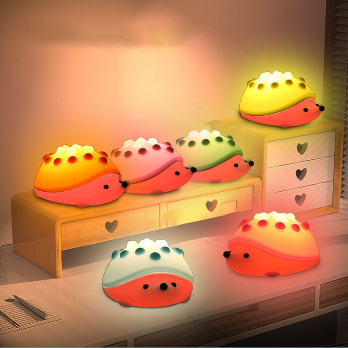 Squishy Silicone Hedgehog LED Night Light - Perfect Gift for Kids and Girls