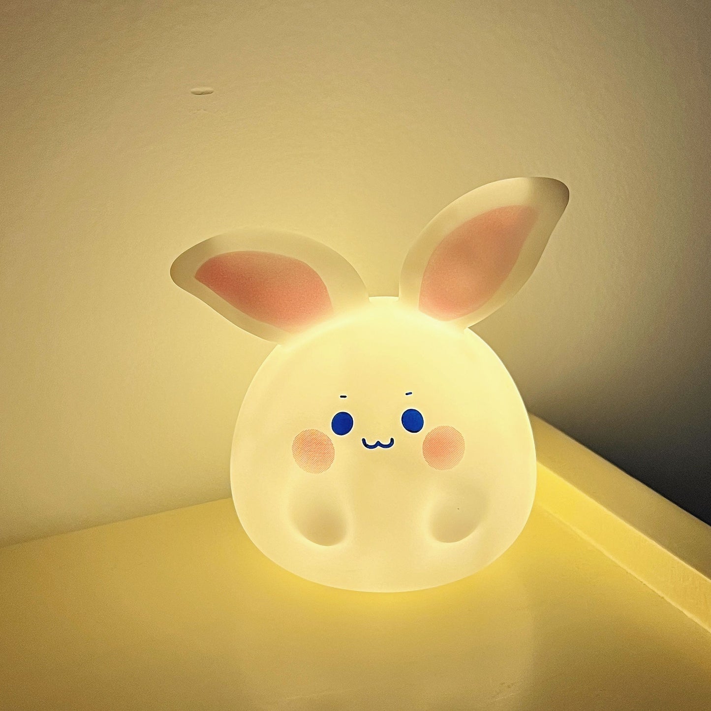 Squishy Silicone Mini Rabbit LED Lamp - Perfect Gift for Kids and Girls