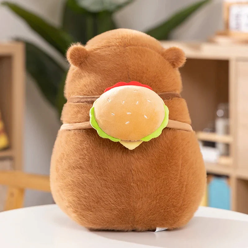 Peluches moelleuses Capybara Burger Bag | NOUVEAU 