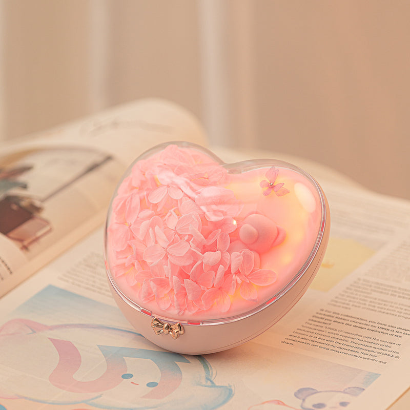 Heart-Shaped Humidifier Night Light - Perfect Gift for Kids and Girls