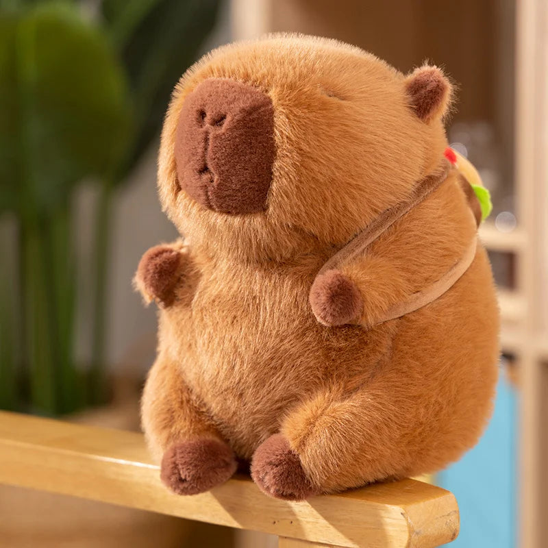 Peluches moelleuses Capybara Burger Bag | NOUVEAU 