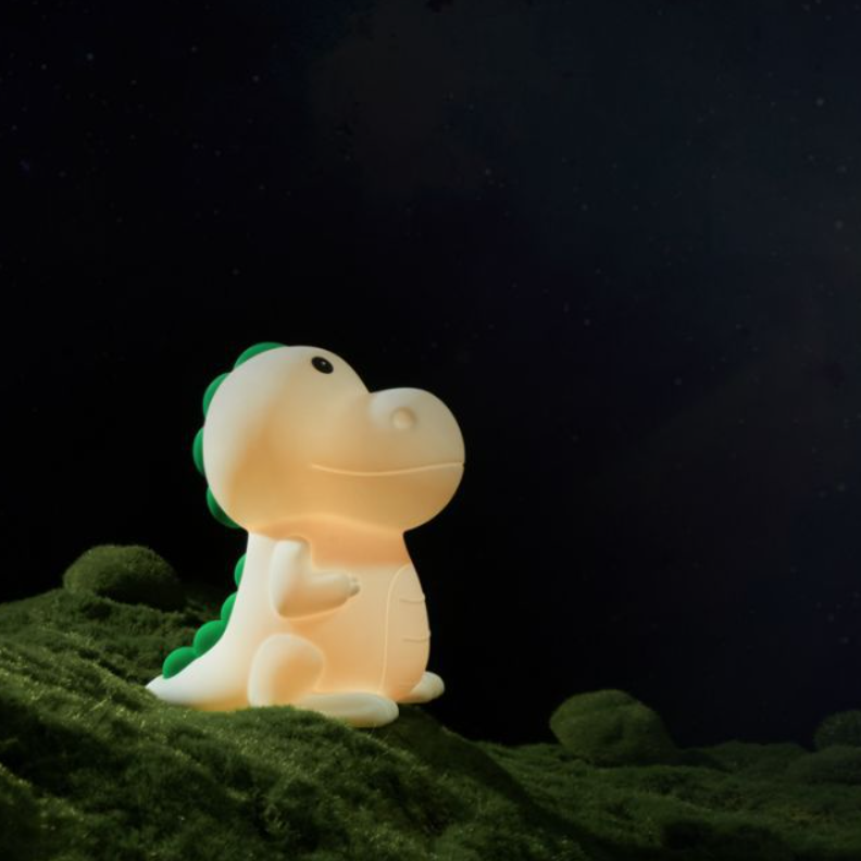 Veilleuse LED en silicone souple en forme de dinosaure - Cadeau idéal pour les enfants et les filles