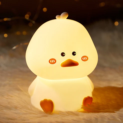 Cute Duck LED Squishy Night Light For Gift USB Rechargeable Duck Lamp