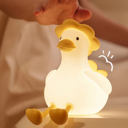 Cute Duck LED Squishy Night Light For Gift USB Rechargeable Duck Lamp