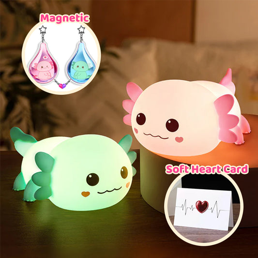 Valentine's Day💓 MeWaii® Pairing Axolotl&Capybara Gift Set Squishy Night Light - Perfect Gift