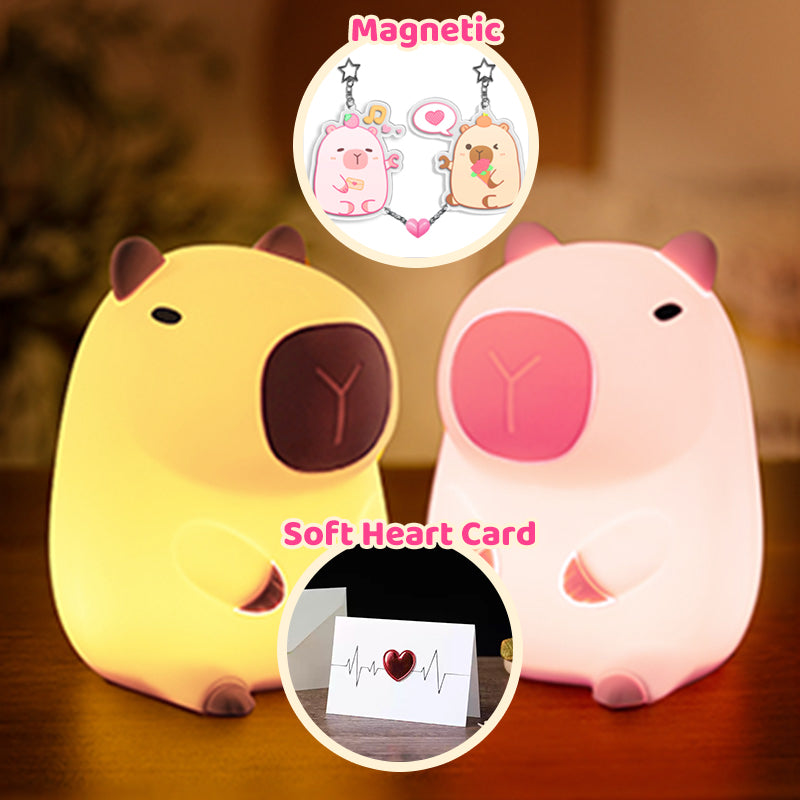 Limited💓 MeWaii® Pink Capybara Squishy Night Light - Perfect Gift for Kids and Girls