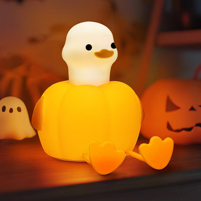 Veilleuse LED Squishy en forme de canard mignon, lampe de canard Rechargeable par USB, cadeau