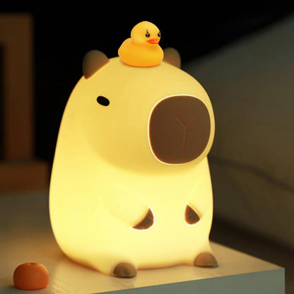 Capybara Tap Tap Lampe de nuit LED Meilleur cadeau pour bébé et filles