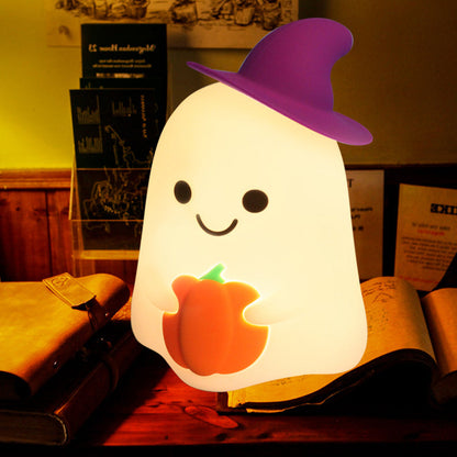 Halloween Ghost LED Squishy Tap Tap Night Light Lamp