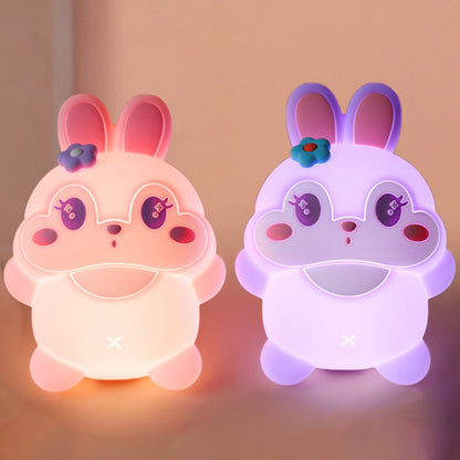 Squishy Silicone Beauty Bunny LED Night Light - Perfect Gift for Kids and Girls