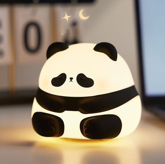 Squishy Silicone Charming Panda LED Night Light - Perfect Gift for Kids and Girls