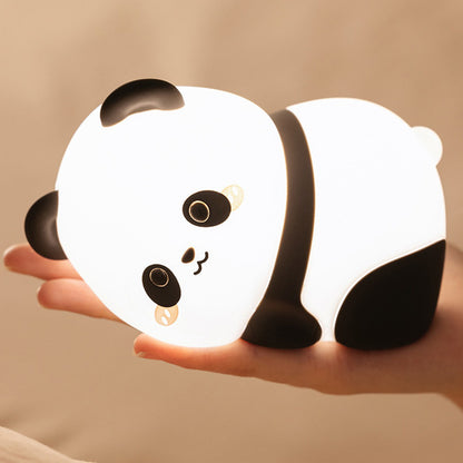 Squishy Silicone Naughty Panda LED Night Light - Perfect Gift for Kids and Girls