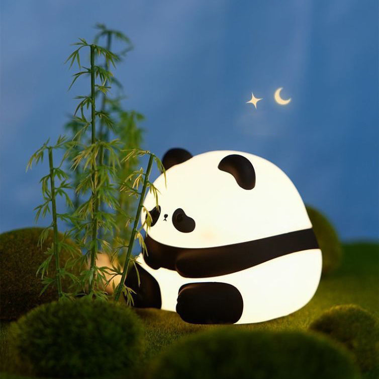 Veilleuse LED en silicone squishy en forme de panda charmant - Cadeau idéal pour les enfants et les filles