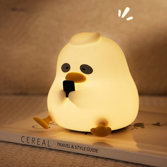 Squishy Silikon-Nachteule-Ente, LED-Nachtlicht – perfektes Geschenk für Kinder und Mädchen